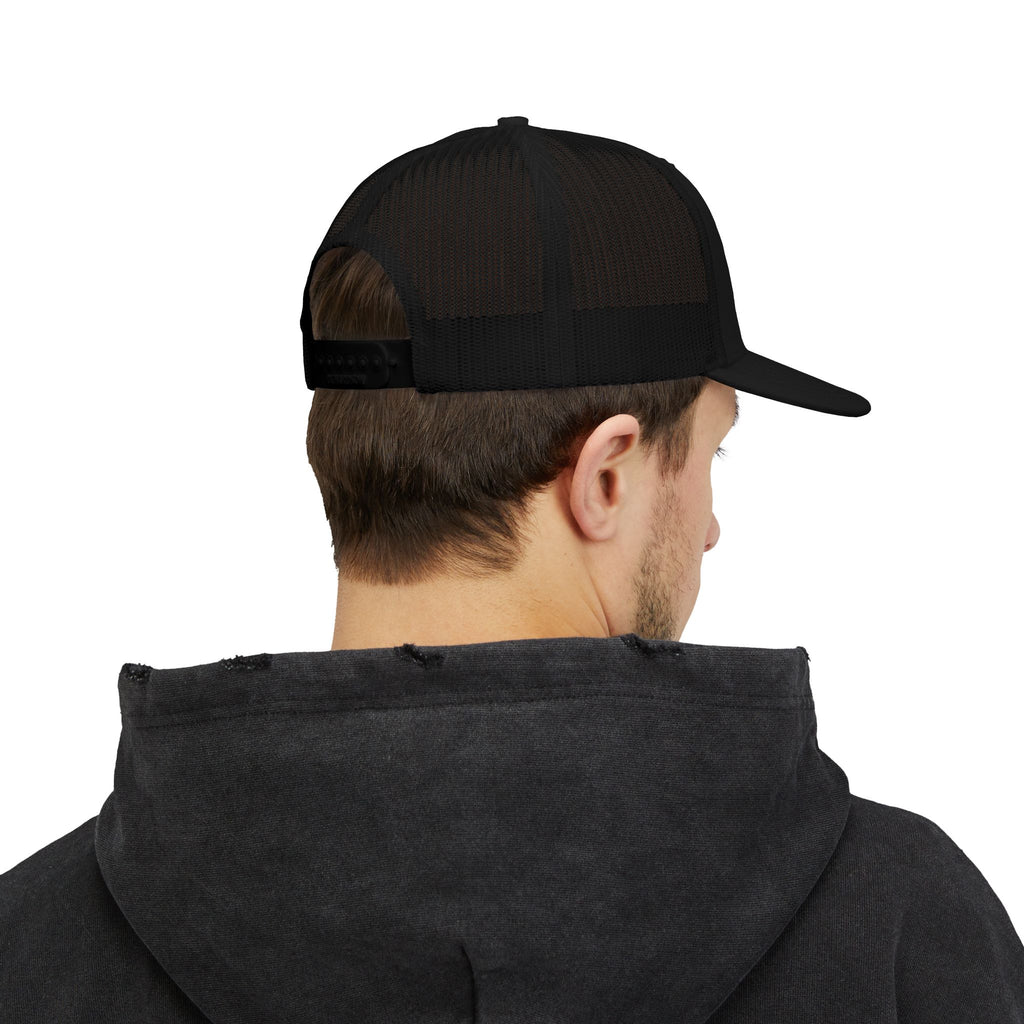 Outlaw Indian Co. Skull Trucker Cap — Distressed Western Snapback Hat