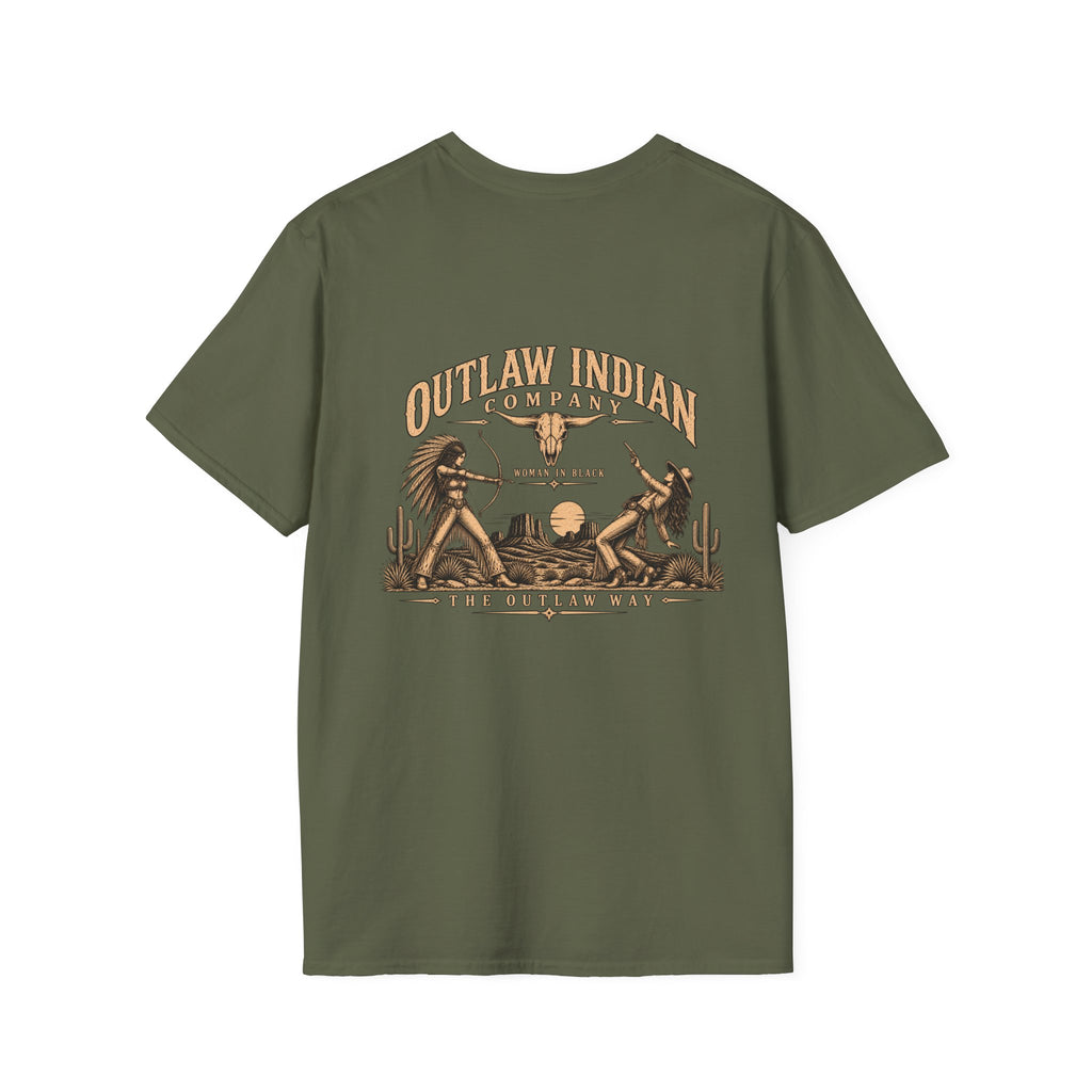 Longhorn Logo T-Shirt — Outlaw Indian Co. Western Graphic Tee