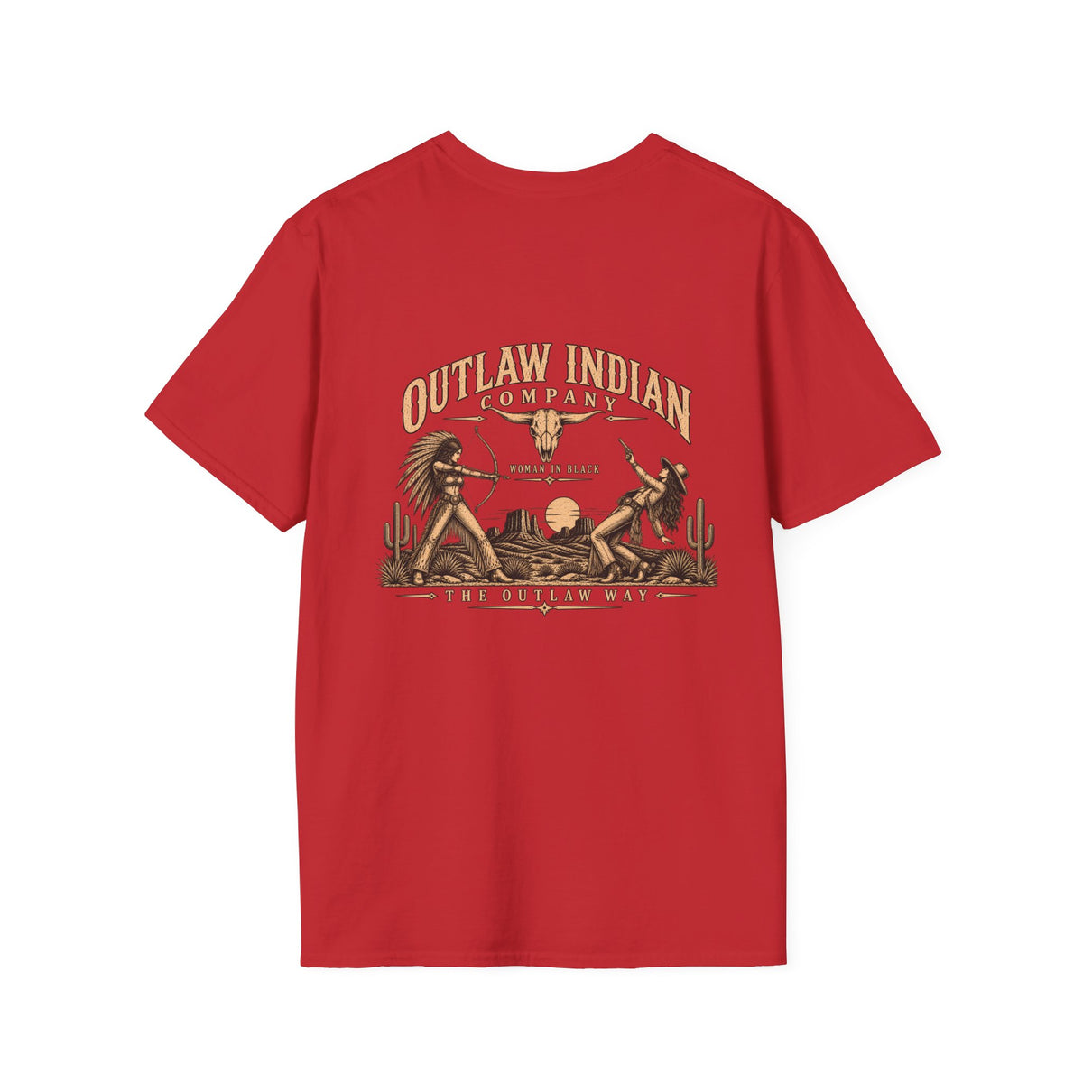 Longhorn Logo T-Shirt — Outlaw Indian Co. Western Graphic Tee