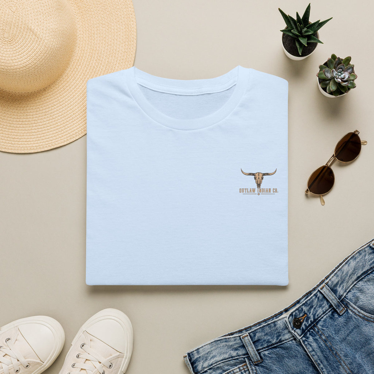Unisex Longhorn Minimalist Tee — Small Chest Logo