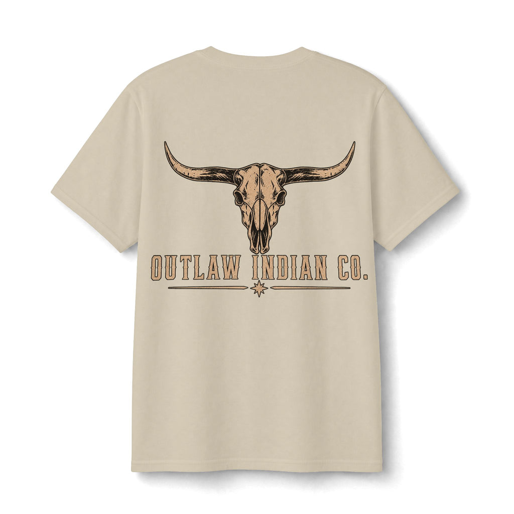 Youth Tee — Outlaw Indian Co. Longhorn Skull Graphic