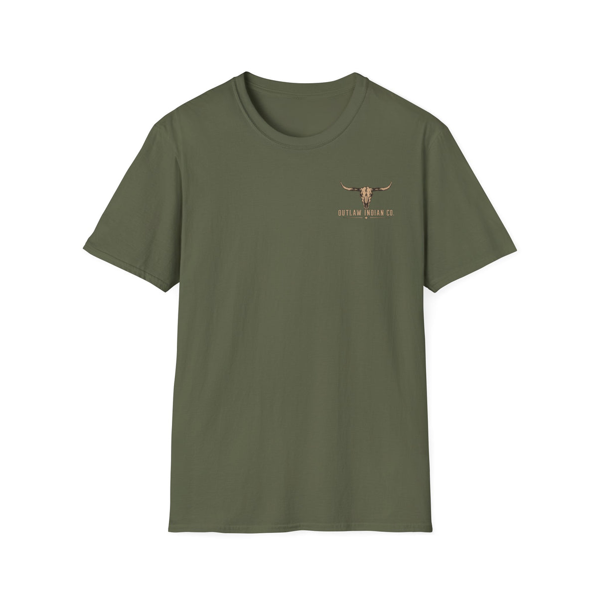 Longhorn Logo T-Shirt — Outlaw Indian Co. Western Graphic Tee