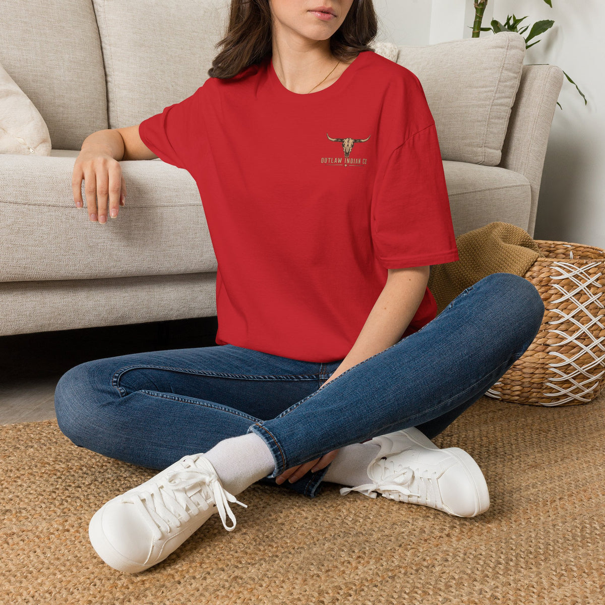 Longhorn Logo T-Shirt — Outlaw Indian Co. Western Graphic Tee