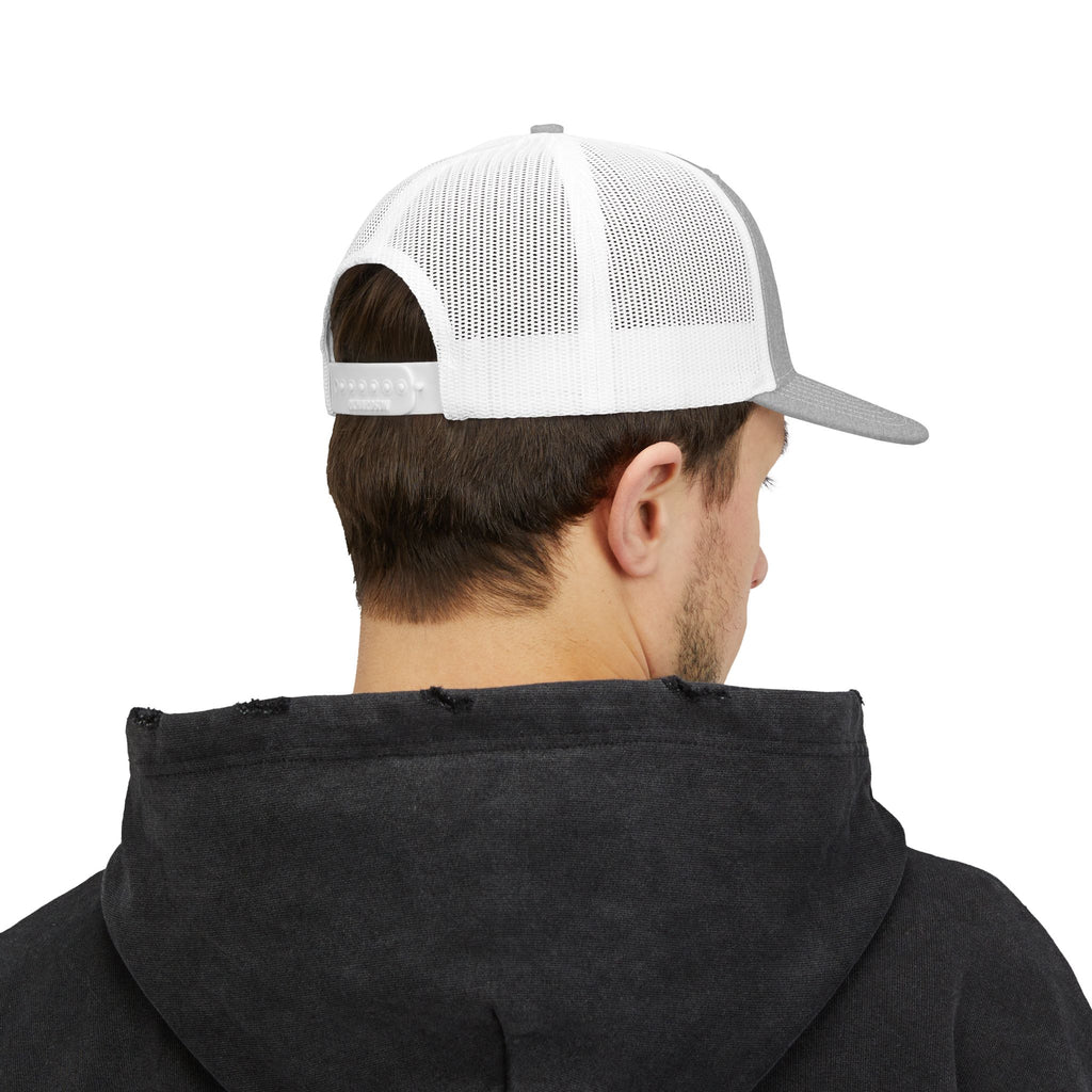 Outlaw Indian Co. Skull Trucker Cap — Distressed Western Snapback Hat