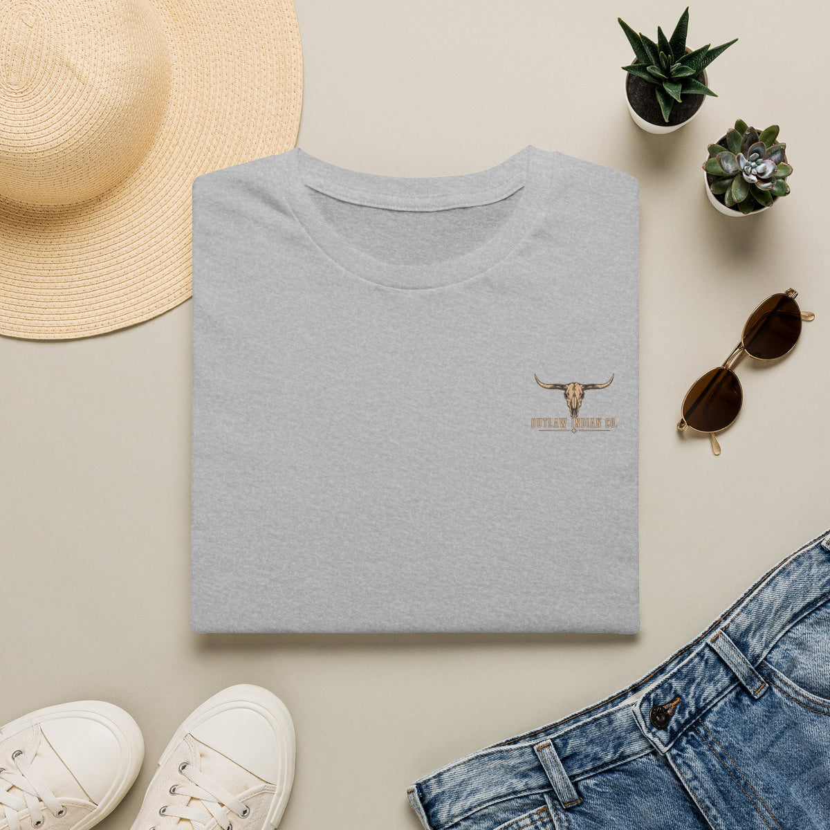 Unisex Longhorn Minimalist Tee — Small Chest Logo