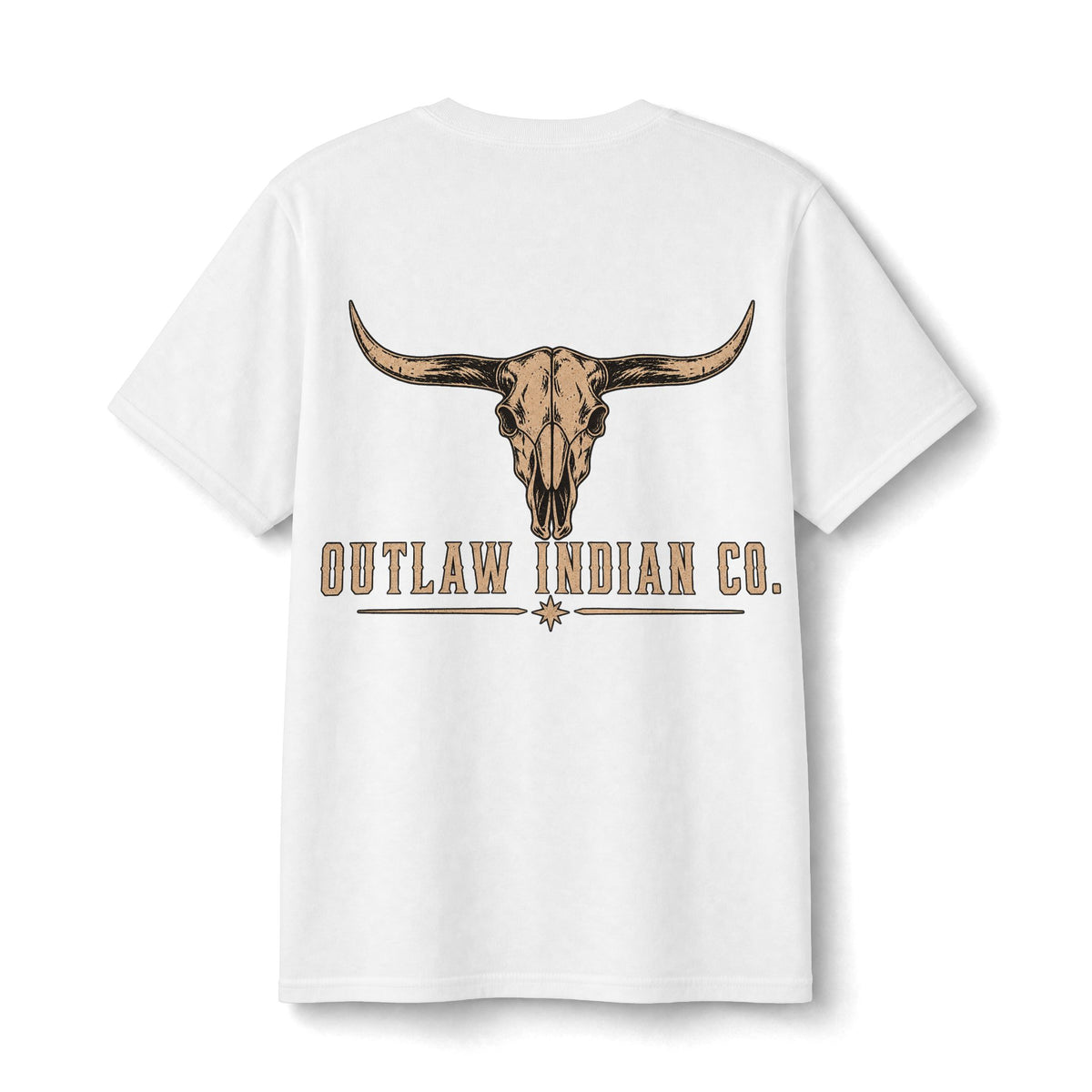 Youth Tee — Outlaw Indian Co. Longhorn Skull Graphic