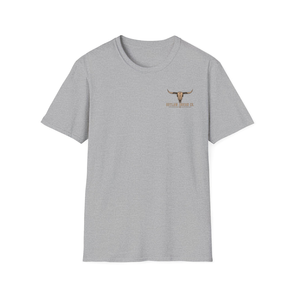 Longhorn Logo T-Shirt — Outlaw Indian Co. Western Graphic Tee