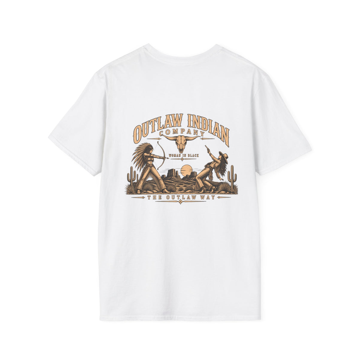 Longhorn Logo T-Shirt — Outlaw Indian Co. Western Graphic Tee