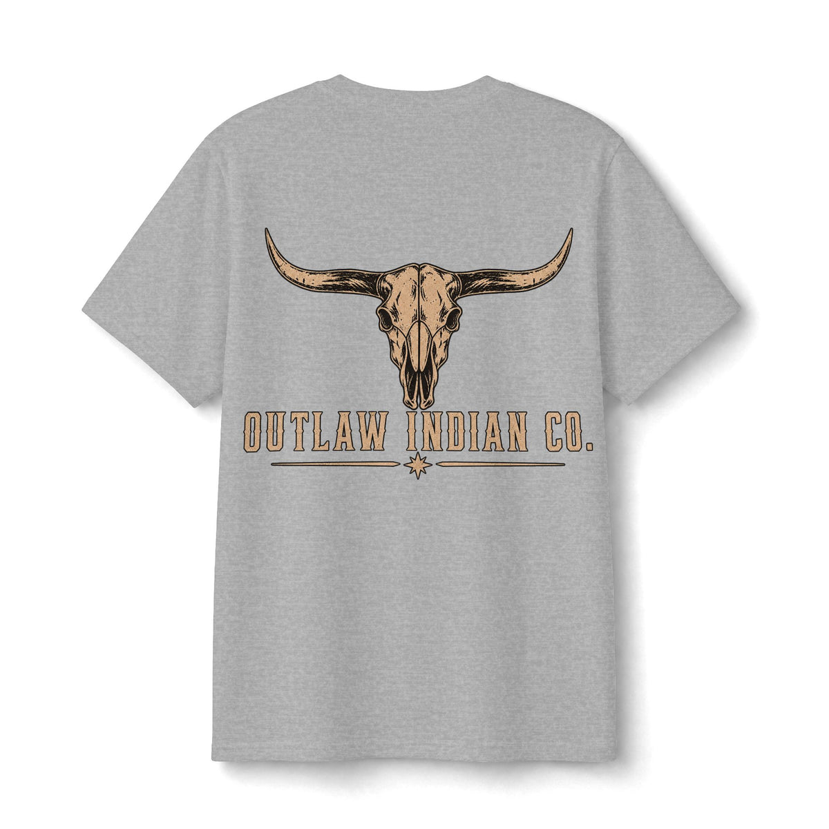 Youth Tee — Outlaw Indian Co. Longhorn Skull Graphic