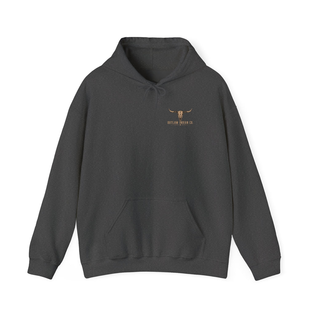 Outlaw Indian Co. Vintage Western Hoodie — Desert Cowboy Graphic Pullover