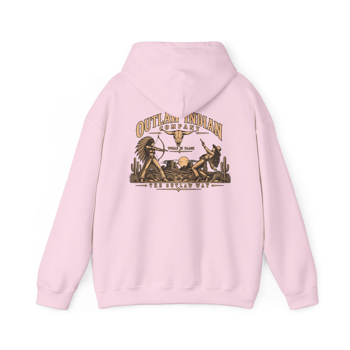 Outlaw Indian Co. Vintage Western Hoodie — Desert Cowboy Graphic Pullover