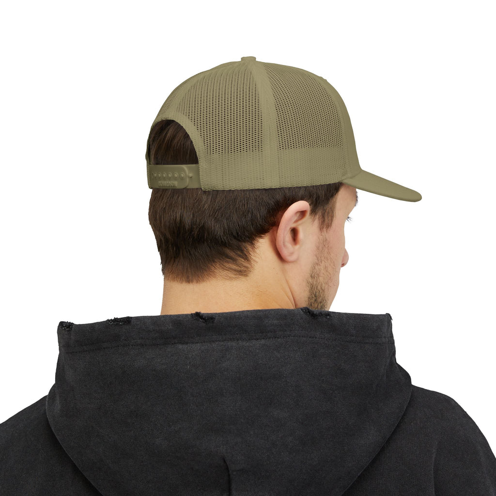 Outlaw Indian Co. Skull Trucker Cap — Distressed Western Snapback Hat