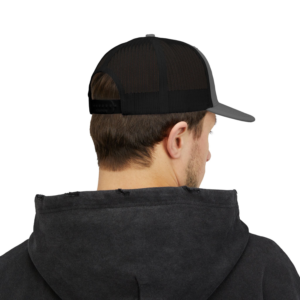 Outlaw Indian Co. Skull Trucker Cap — Distressed Western Snapback Hat