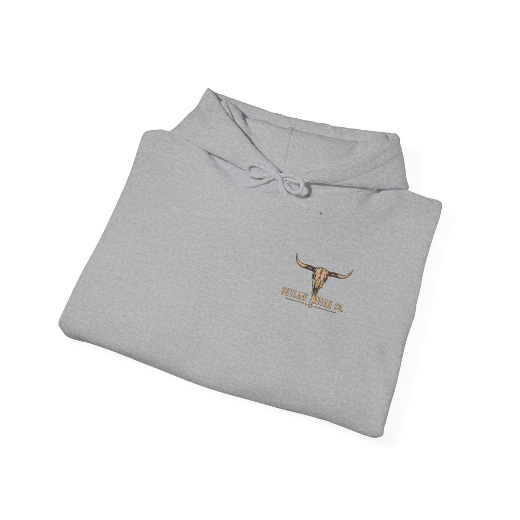 Outlaw Indian Co. Vintage Western Hoodie — Desert Cowboy Graphic Pullover