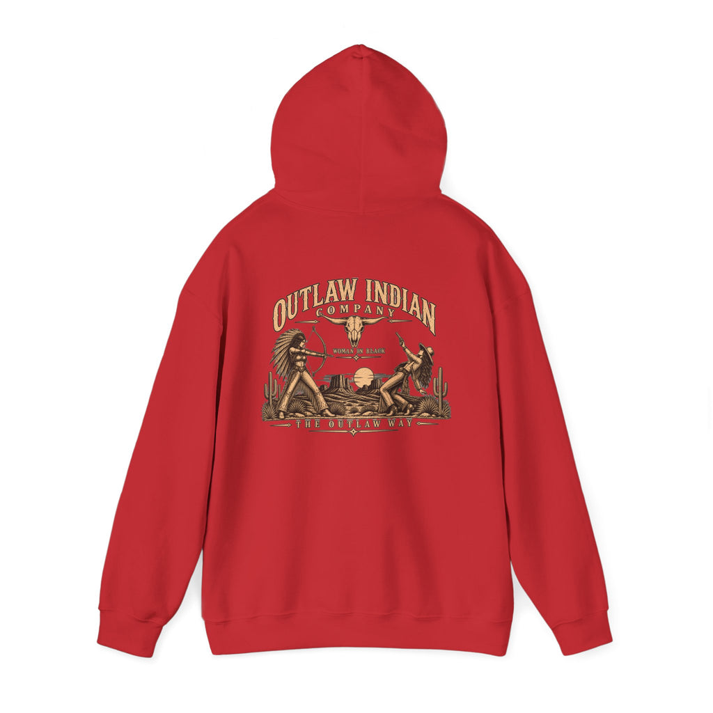Outlaw Indian Co. Vintage Western Hoodie — Desert Cowboy Graphic Pullover