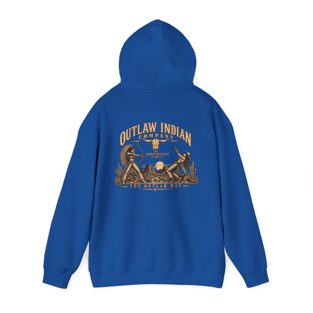 Outlaw Indian Co. Vintage Western Hoodie — Desert Cowboy Graphic Pullover
