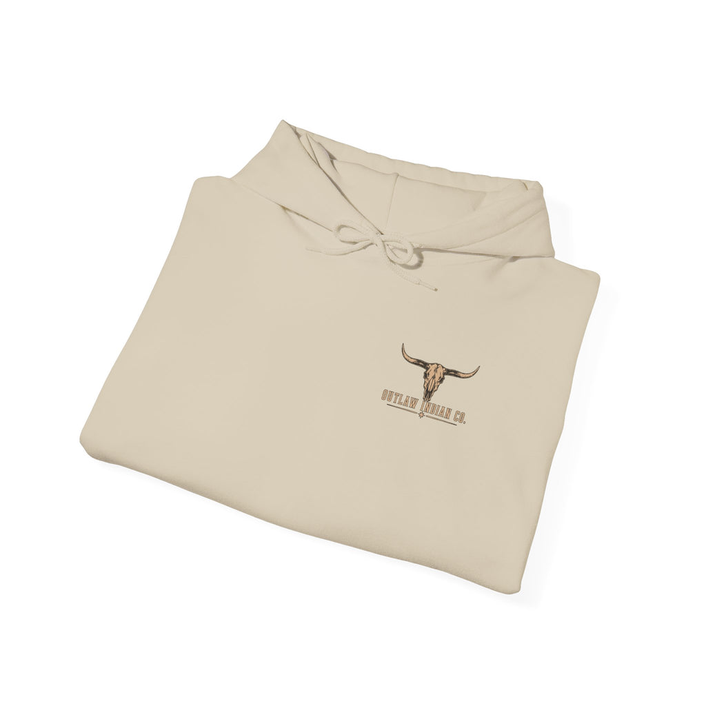 Outlaw Indian Co. Vintage Western Hoodie — Desert Cowboy Graphic Pullover