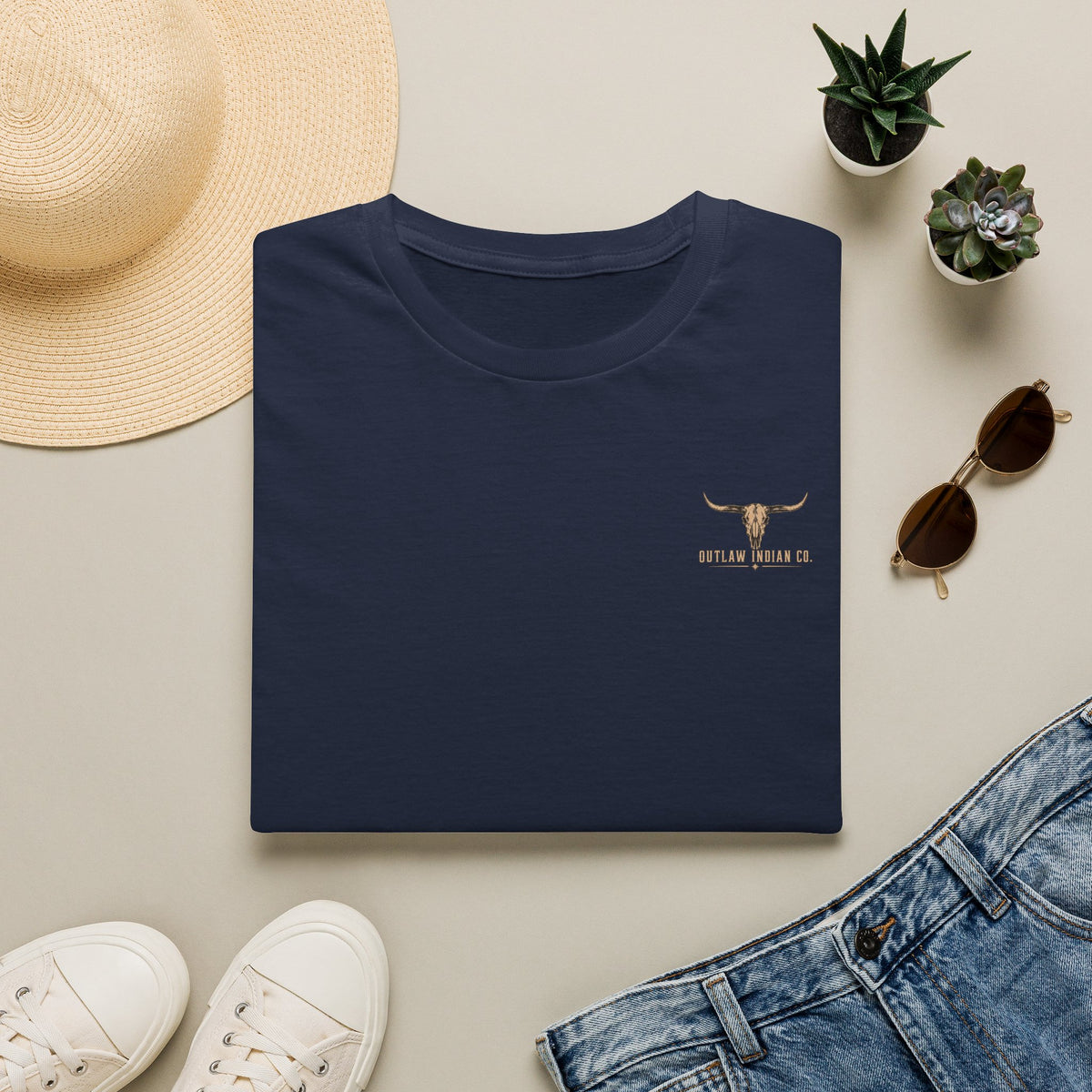 Unisex Longhorn Minimalist Tee — Small Chest Logo