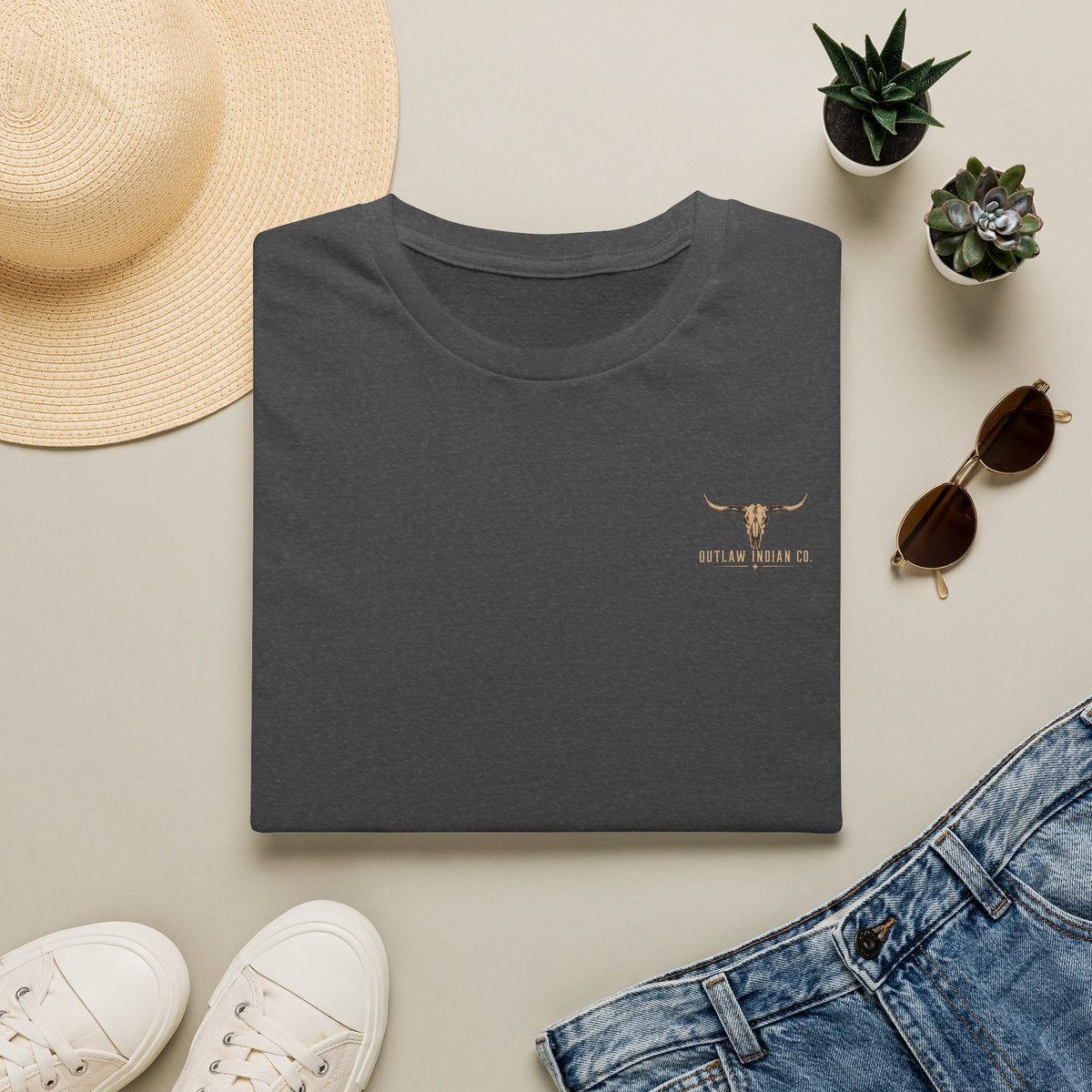 Unisex Longhorn Minimalist Tee — Small Chest Logo