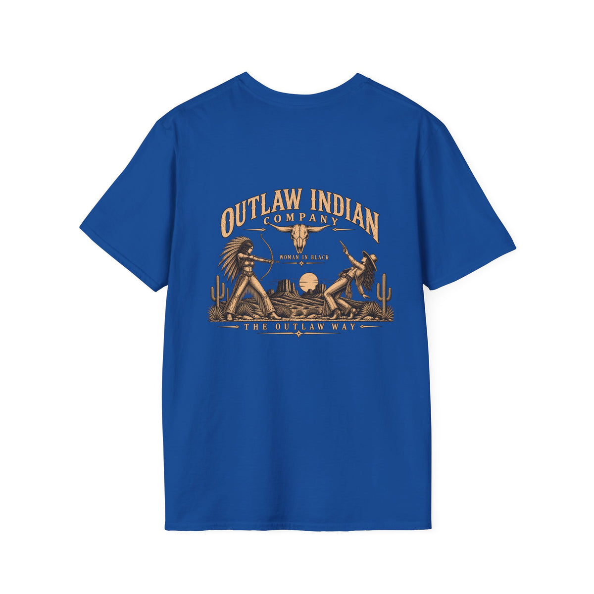 Longhorn Logo T-Shirt — Outlaw Indian Co. Western Graphic Tee