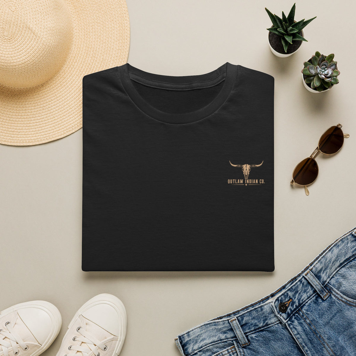 Unisex Longhorn Minimalist Tee — Small Chest Logo