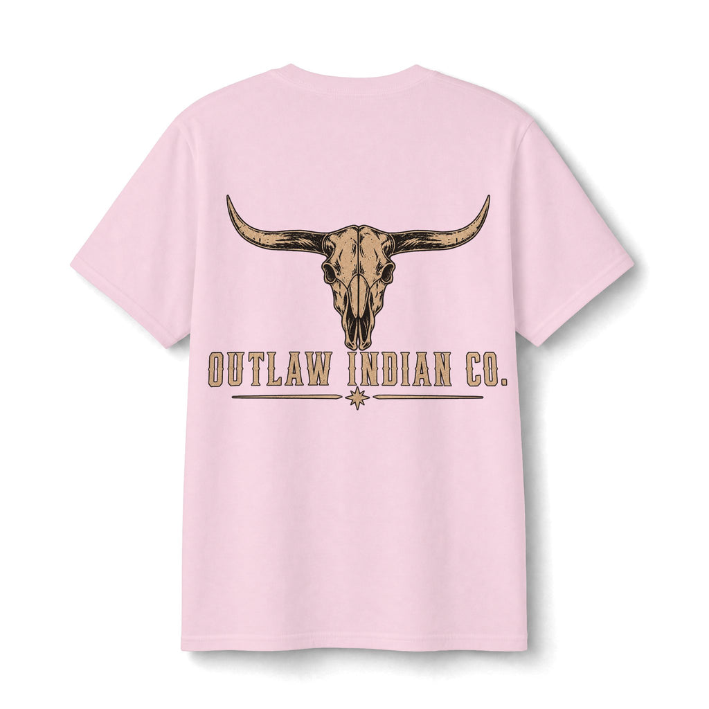 Youth Tee — Outlaw Indian Co. Longhorn Skull Graphic