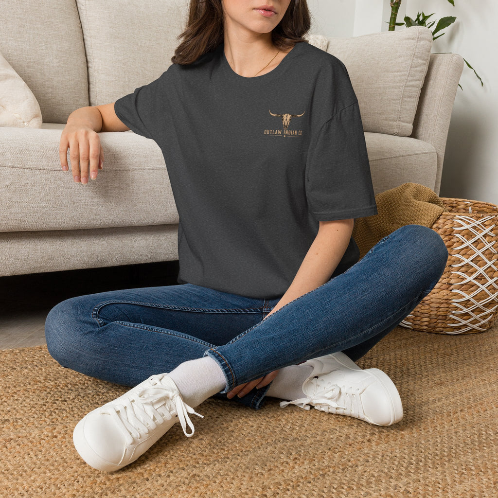 Longhorn Logo T-Shirt — Outlaw Indian Co. Western Graphic Tee