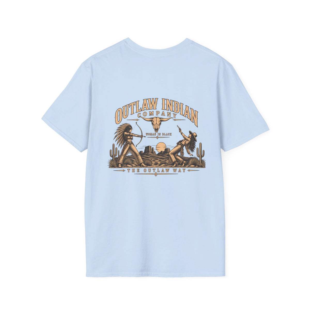 Longhorn Logo T-Shirt — Outlaw Indian Co. Western Graphic Tee