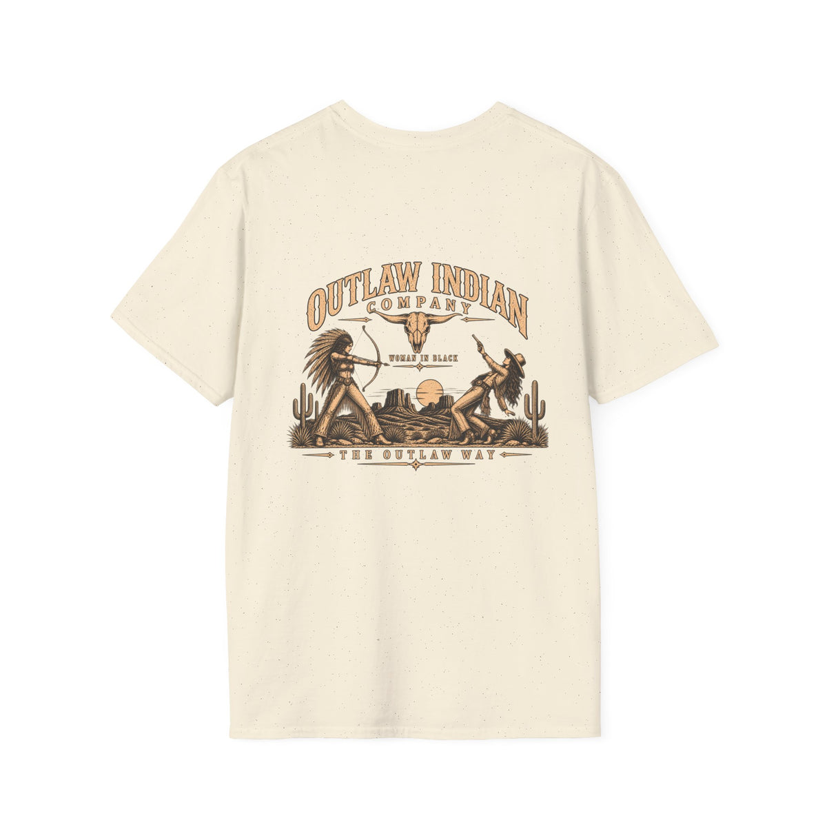 Longhorn Logo T-Shirt — Outlaw Indian Co. Western Graphic Tee