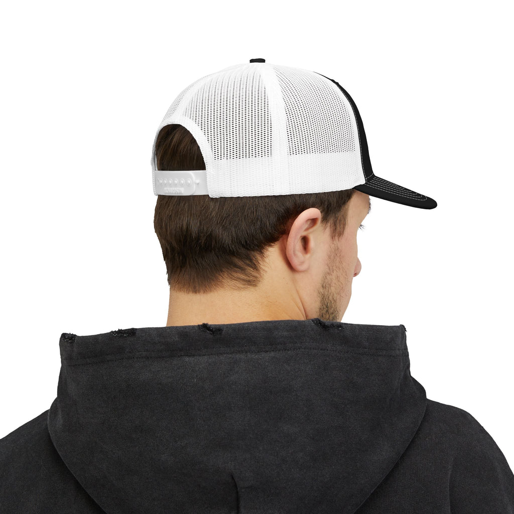 Outlaw Indian Co. Skull Trucker Cap — Distressed Western Snapback Hat