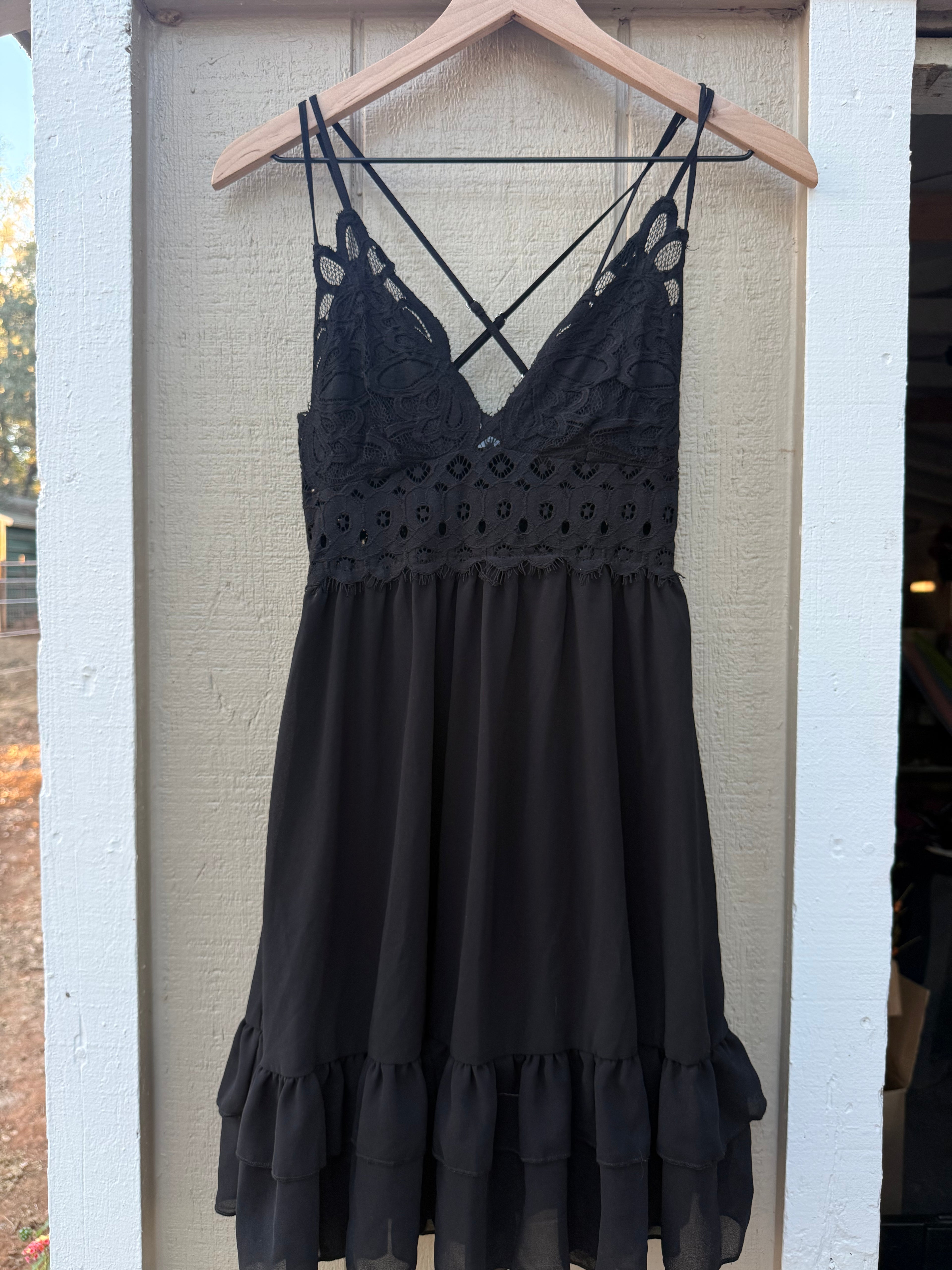 Black lace dress